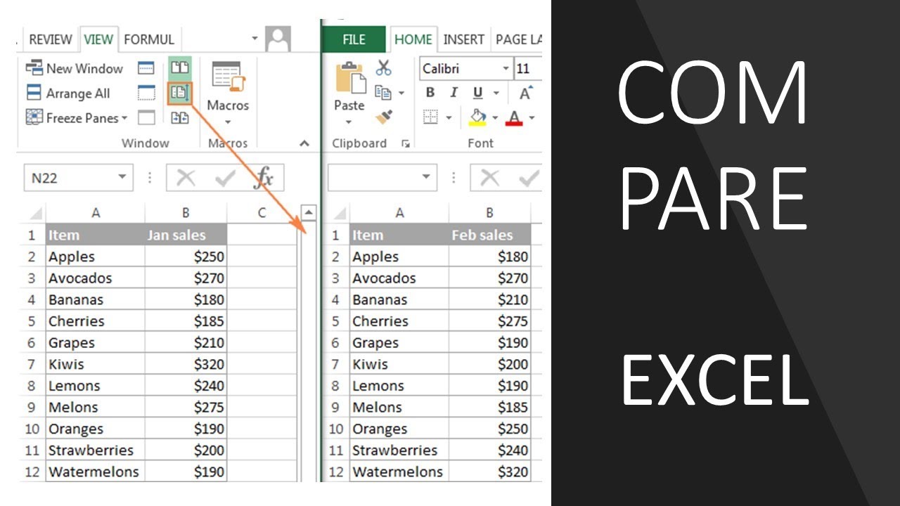 Compare Sheets In Excel