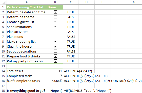 Membuat Checklist Di Excel