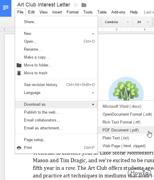 how to save an assignment on google docs