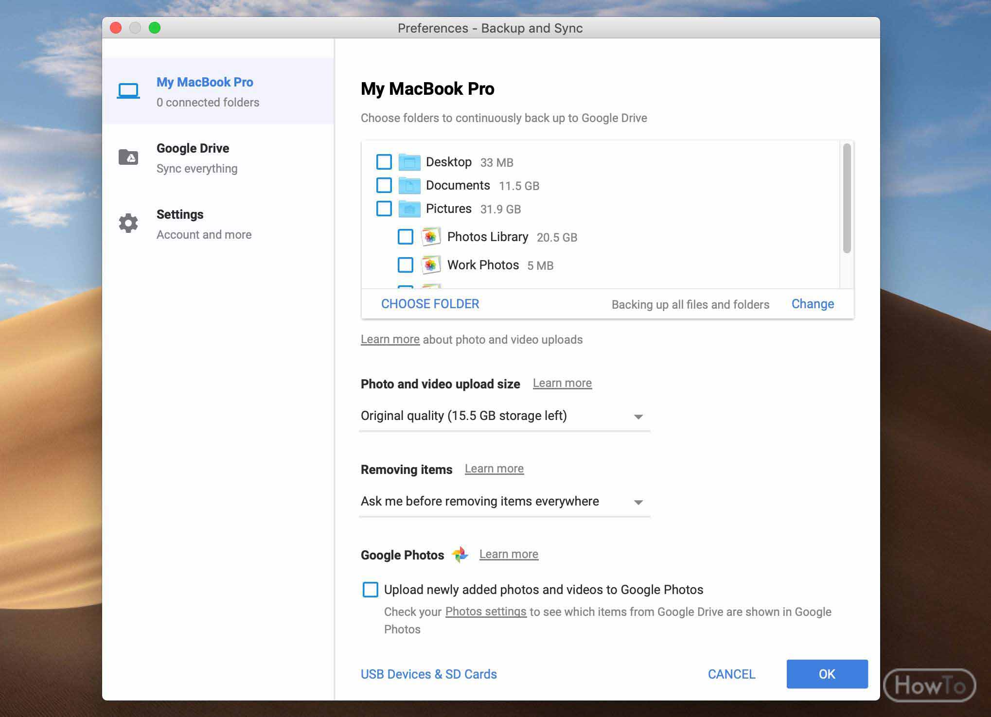 how to upload to google drive to mac