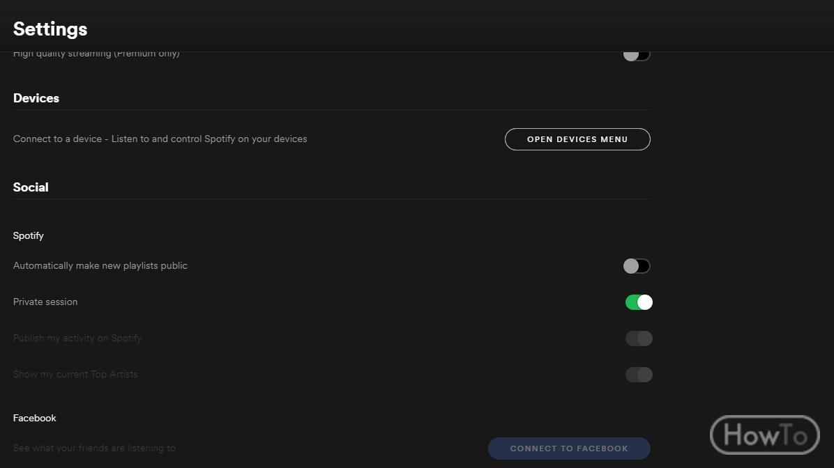 how to do private session on spotify app