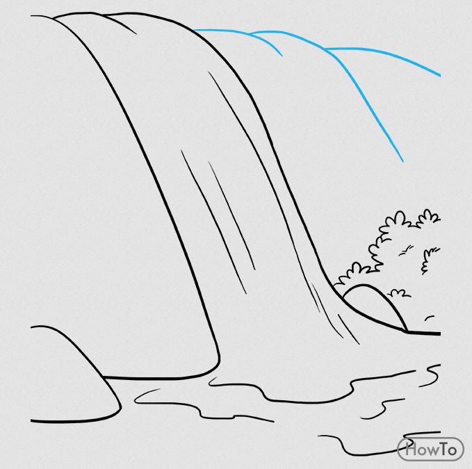 How to Draw a Waterfall Easy Guide for Kids Howto