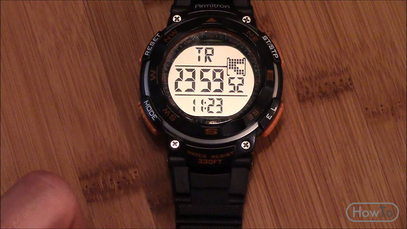 armitron watch set time